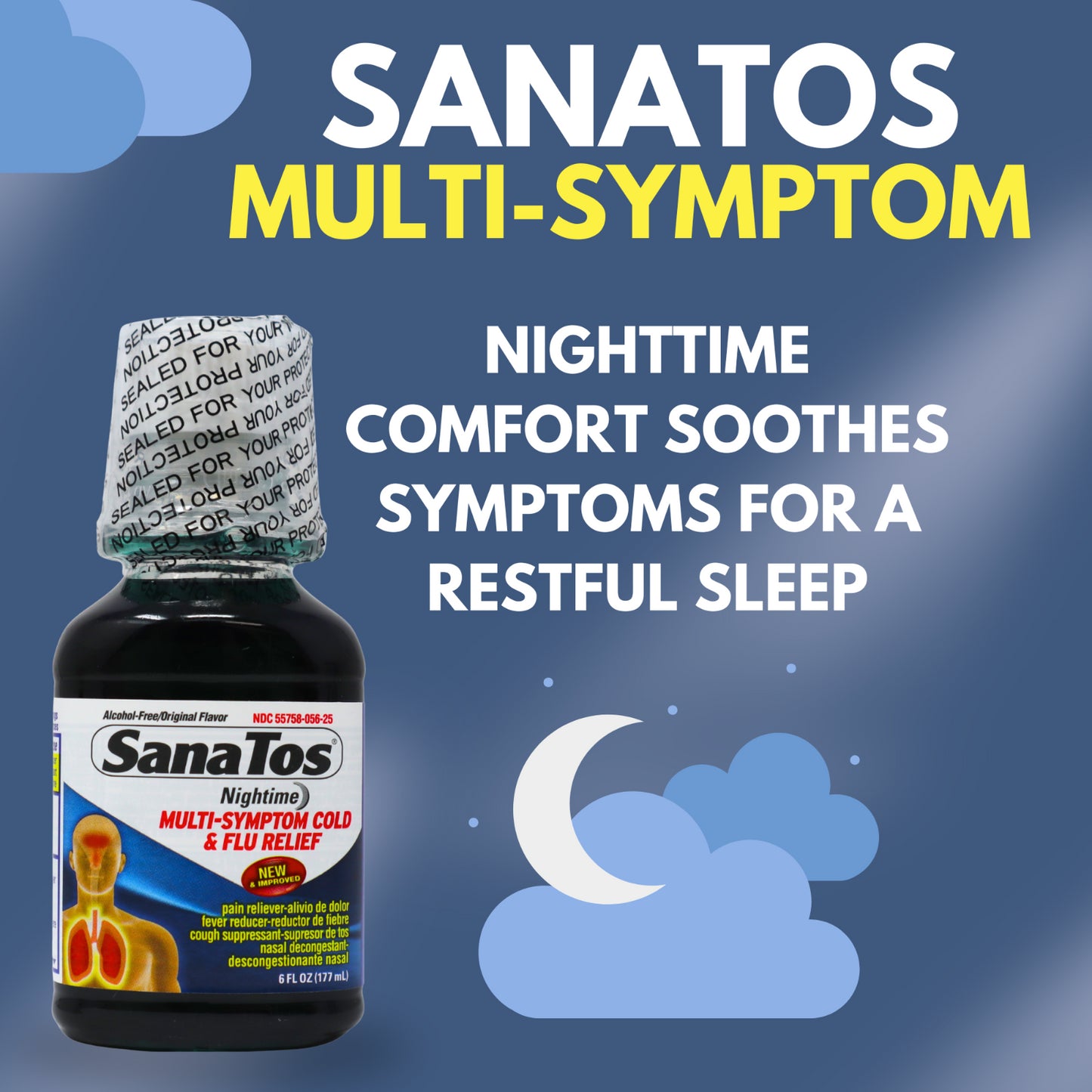 Sanatos Nigth Syrup 6 oz - Antigripal Nocturno (Pack of 1)