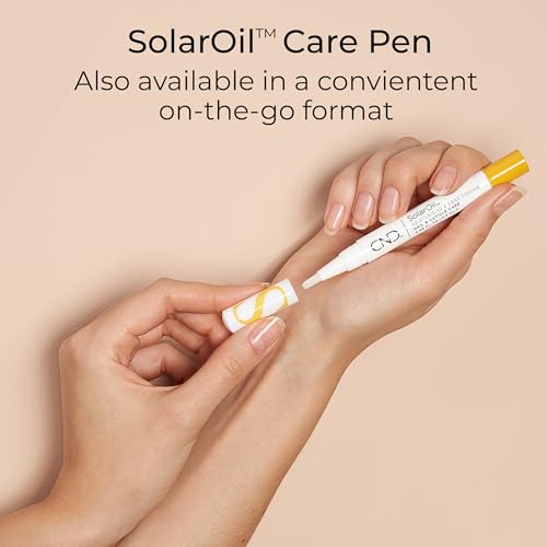 CND SolarOil Cuticle Oil, Natural Blend Of Jojoba, Vitamin E, Rice Bran and Sweet Almond Oils, Moisturizes and Conditions Skin, Pack Of 1, 0.5 oz.