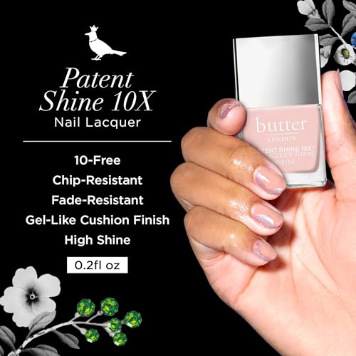butter LONDON Patent Shine 10X Nail Lacquer Polish, Sandy Bum - Gel-Like Finish & Chip-Resistant Nail Lacquer Helps Protects & Strengthens Nails - Vegan & Cruelty-Free