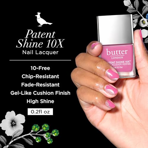 butter LONDON Patent Shine 10X Nail Lacquer Polish, Sweets - Gel-Like Finish & Chip-Resistant Nail Lacquer Helps Protects & Strengthens Nails - Vegan & Cruelty-Free