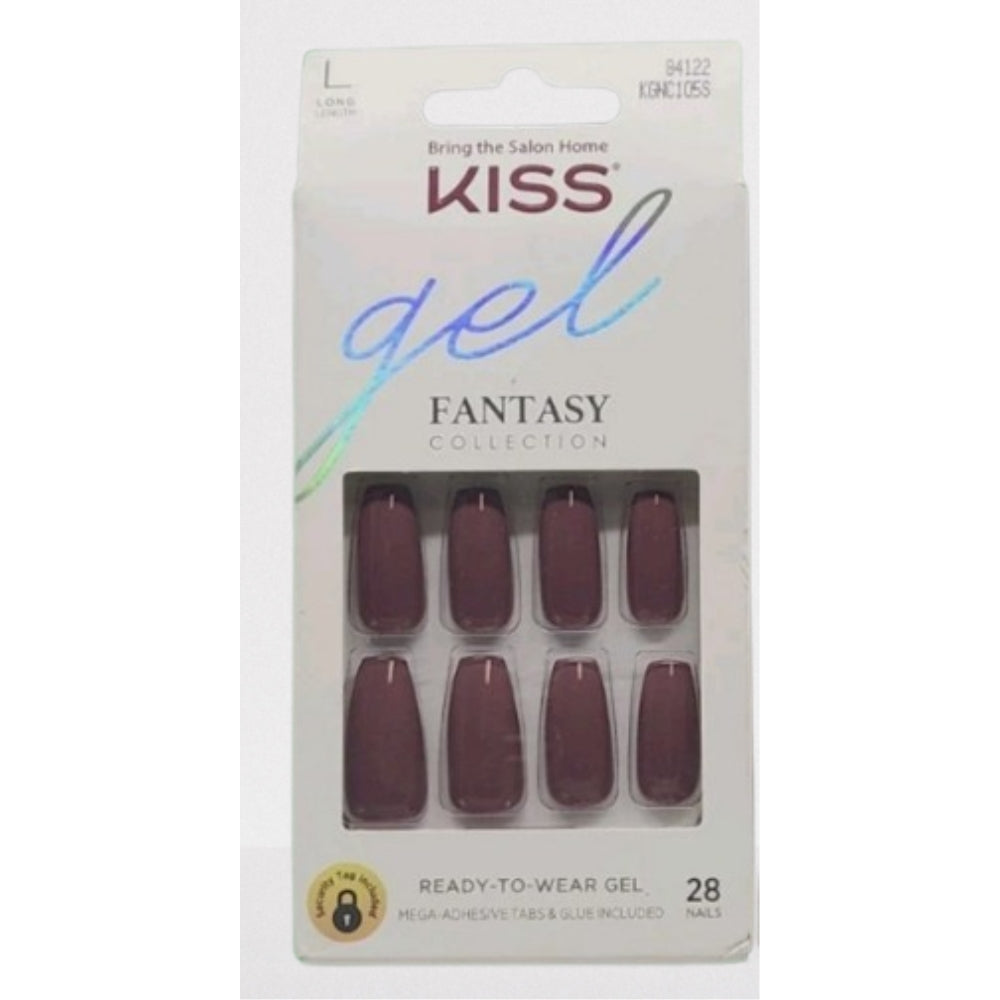 Kiss Gel Fantasy Collection, Size Long, Press On Nails, KGNC105S, 28 Pieces