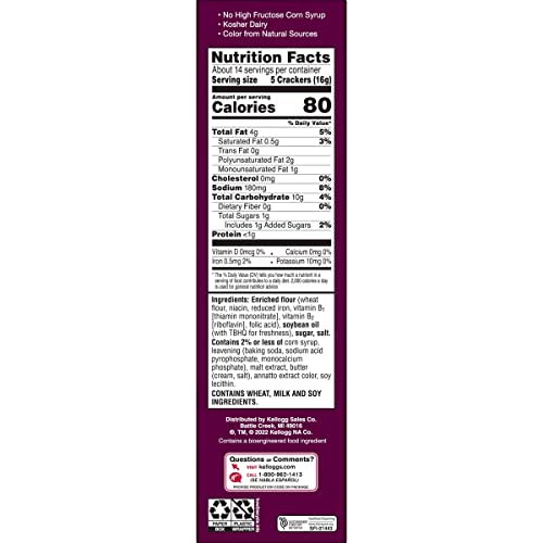 Toasteds Crackers, Party Snacks, Lunch Snacks, Classic Buttercrisp, 8oz Box (1 Box)