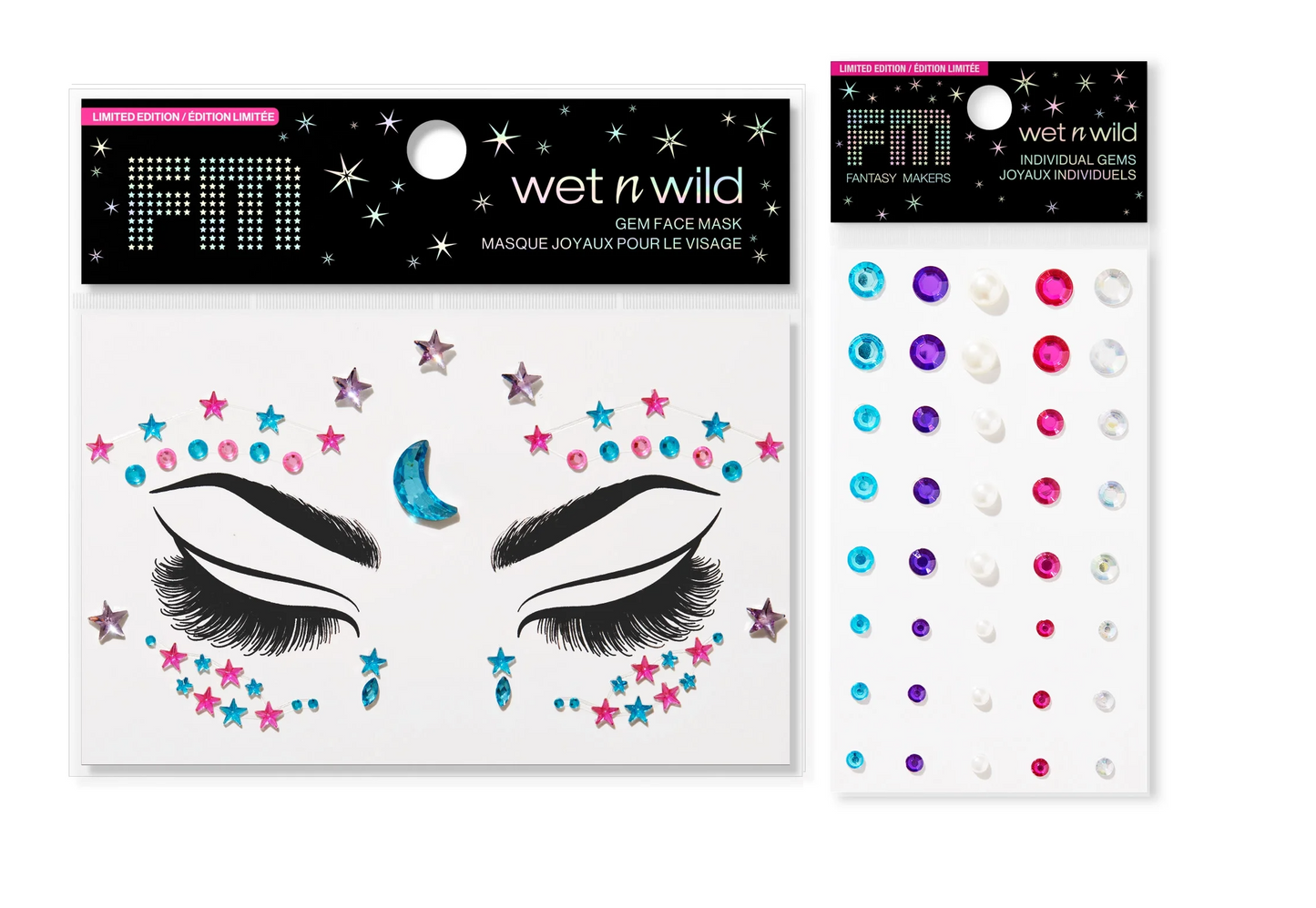Wet n Wild Fantasy Makers Gem Face Mask & individual Gems Set