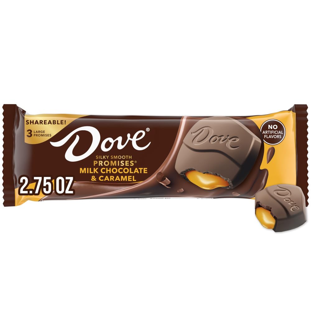 DOVE Large PROMISES Milk Chocolate Caramel Candy, 2.75 oz Each, 3 Pack