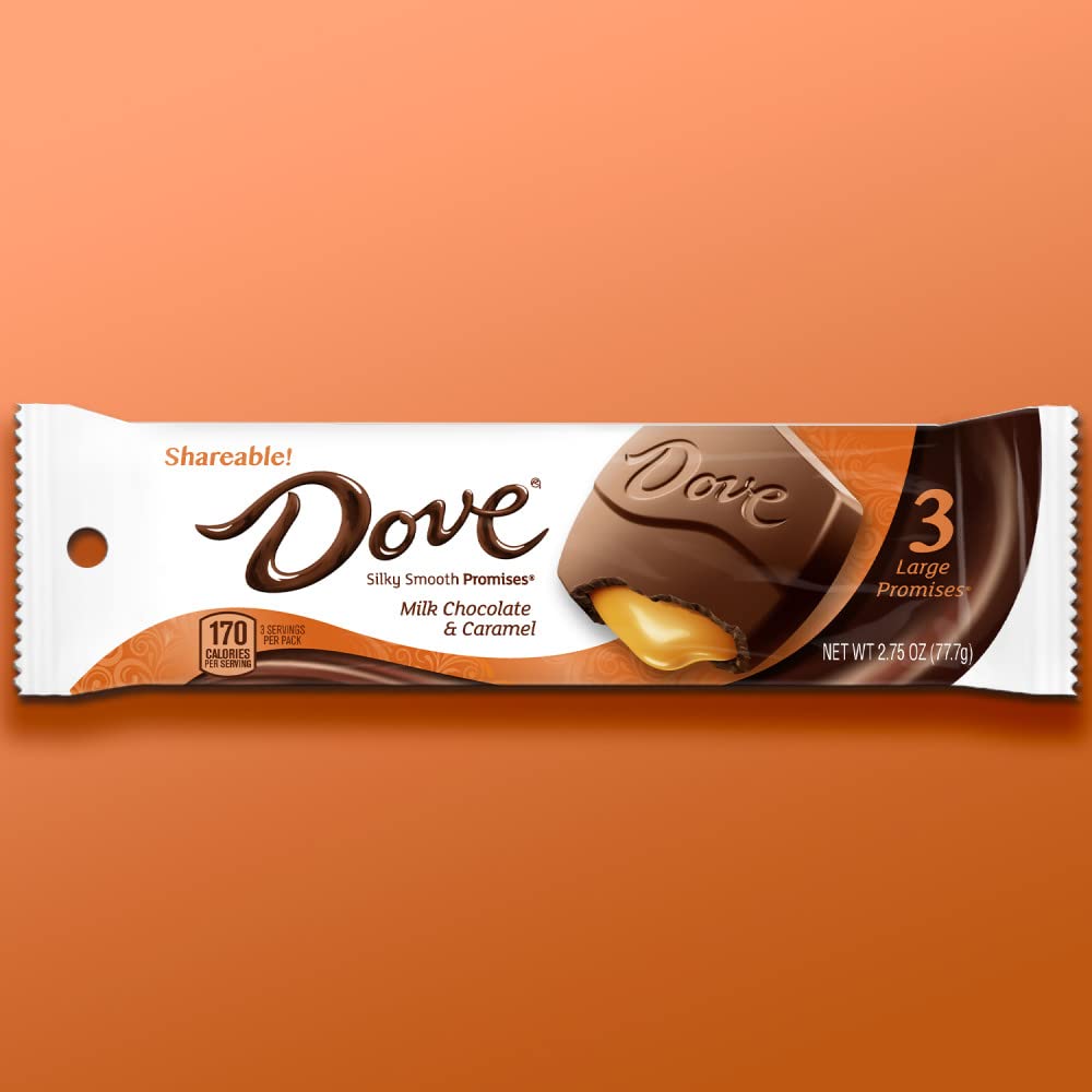 DOVE Large PROMISES Milk Chocolate Caramel Candy, 2.75 oz Each, 3 Pack