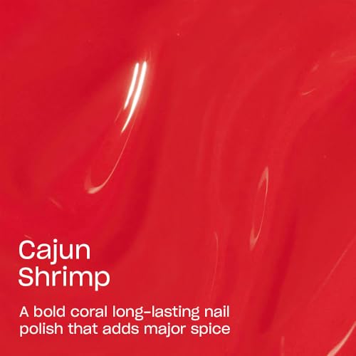 OPI Infinite Shine Cajun Shrimp | Opaque Bright Orange Crème Long Wear Gel Like Nail Polish | Vegan, Long Lasting, Streak Free