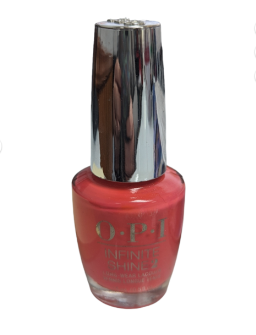 OPI Infinite Shine Big Apple Red | Opaque Bright Red Crème Long Wear Gel Like Nail Polish | Vegan, Long Lasting, Streak Free