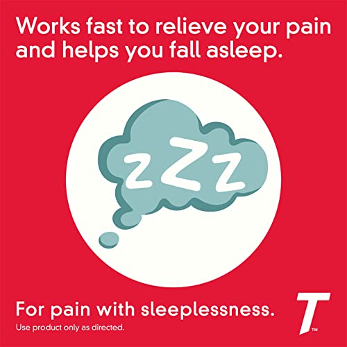 Tylenol PM Extra Strength Nighttime Pain Reliever & Sleep Aid Caplets, 500 mg Acetaminophen & 25 mg Diphenhydramine HCl, Relief for Nighttime Aches & Pains, Non-Habit Forming, 24 ct