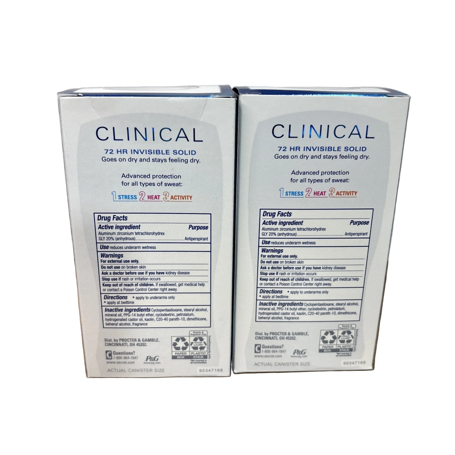 Secret Clinical Antiperspirant Free & Sensitive 1.6 Oz Lot of 2 NEW