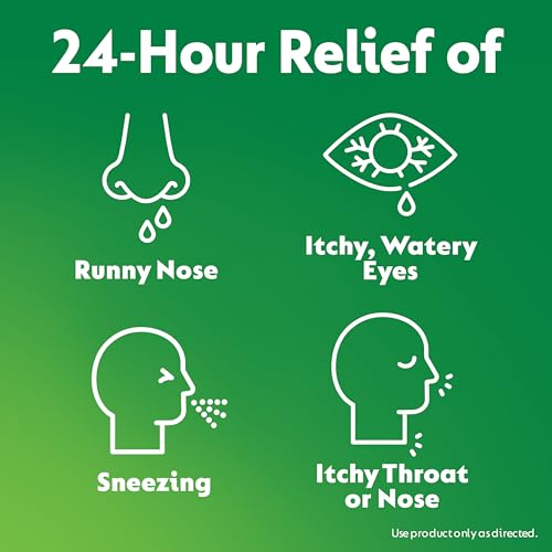Zyrtec 24 Hour Allergy Relief Tablets, Indoor & Outdoor Anti Allergy Medicine with 10 mg Cetirizine HCl per Antihistamine Tablet, Relief from Runny Nose, Sneezing, Itchy Eyes & More, 30 ct