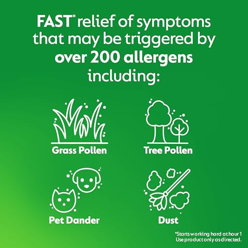 Zyrtec 24 Hour Allergy Relief Tablets, Indoor & Outdoor Anti Allergy Medicine with 10 mg Cetirizine HCl per Antihistamine Tablet, Relief from Runny Nose, Sneezing, Itchy Eyes & More, 30 ct