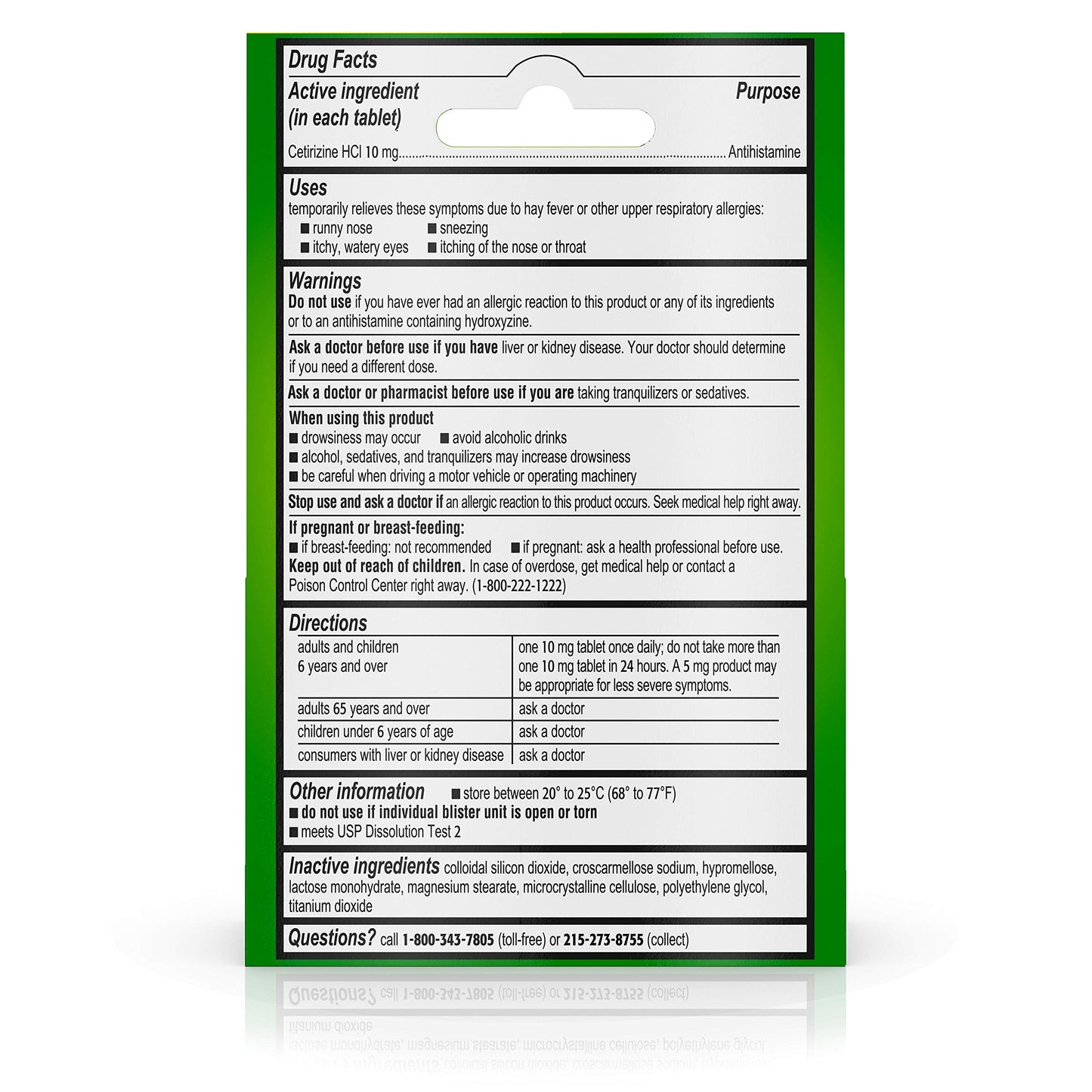 4 Pack Zyrtec 24 Hour Allergy Relief Tablets, 10 mg Cetirizine HCl Antihistamine, Travel Size, 3 ct