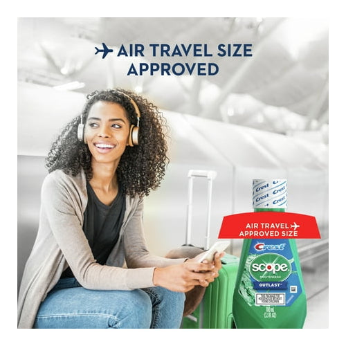 Crest Scope Outlast Mouthwash, Fresh Mint, 100mL, 3.3 fl oz - 6 Pack