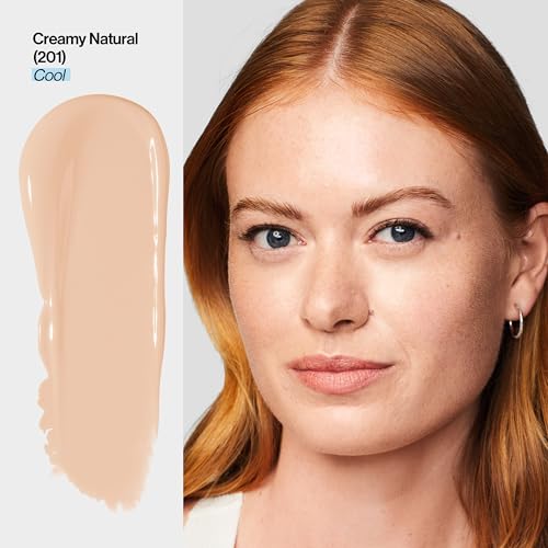 Revlon Illuminance Tinted Serum, Triple Hyaluronic Acid, Evens Out Skin Tone Over Time and Hydrates All Day, SPF 15, 201 Creamy Natural, 0.94 fl oz.