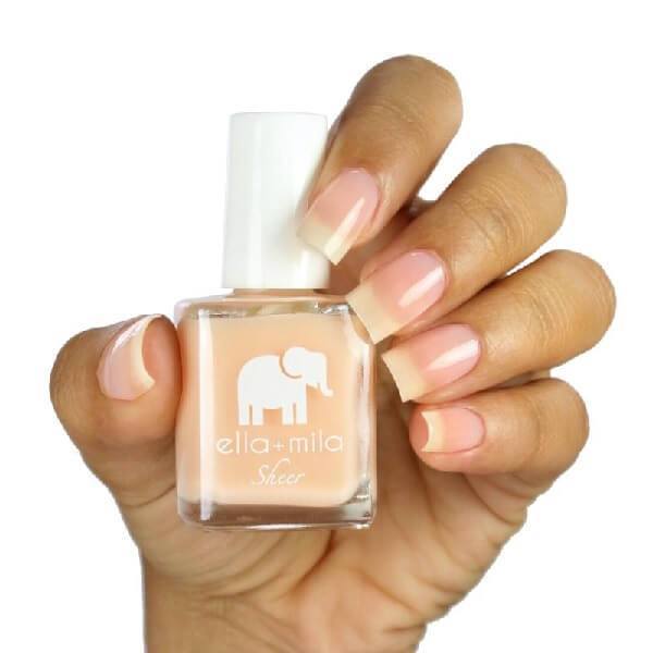 ella+mila Sheer Collection, Nude Nail Polish, Bare, 0.45 fl oz