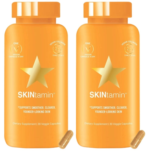 SKINtamin Women Collagen Supplement Daily Skin Vitamins Youthful Glow EXP 12/25