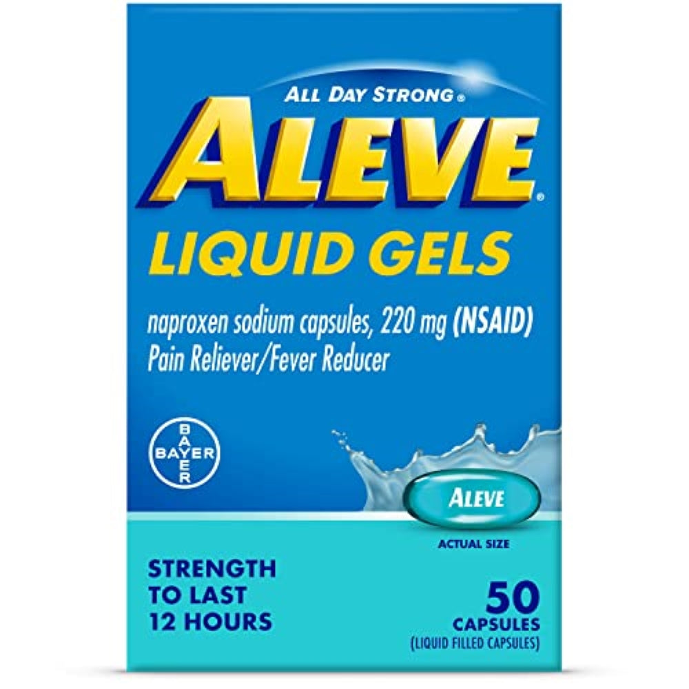 Aleve Liquid Gels, Naproxen Sodium for Pain Relief ‐ 50 Count