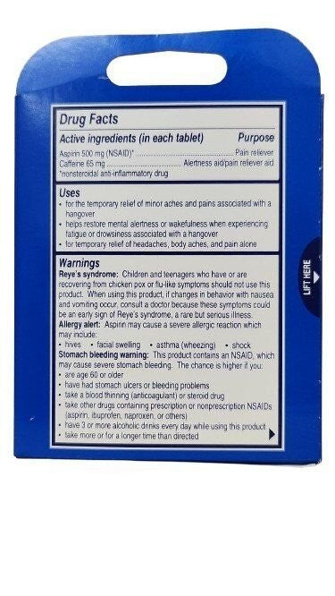 Alka-Seltzer Hangover Relief  4 Effervescent Tablets