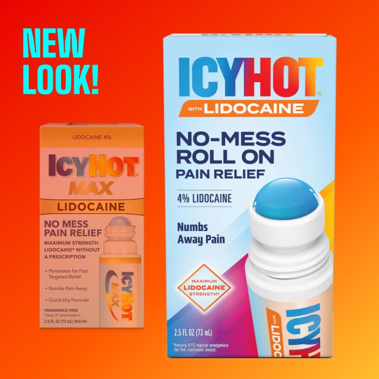 Icy Hot Maximum Strength Lidocaine No-Mess Pain Relief Liquid, No-Mess Applicator, 2.5 Ounces