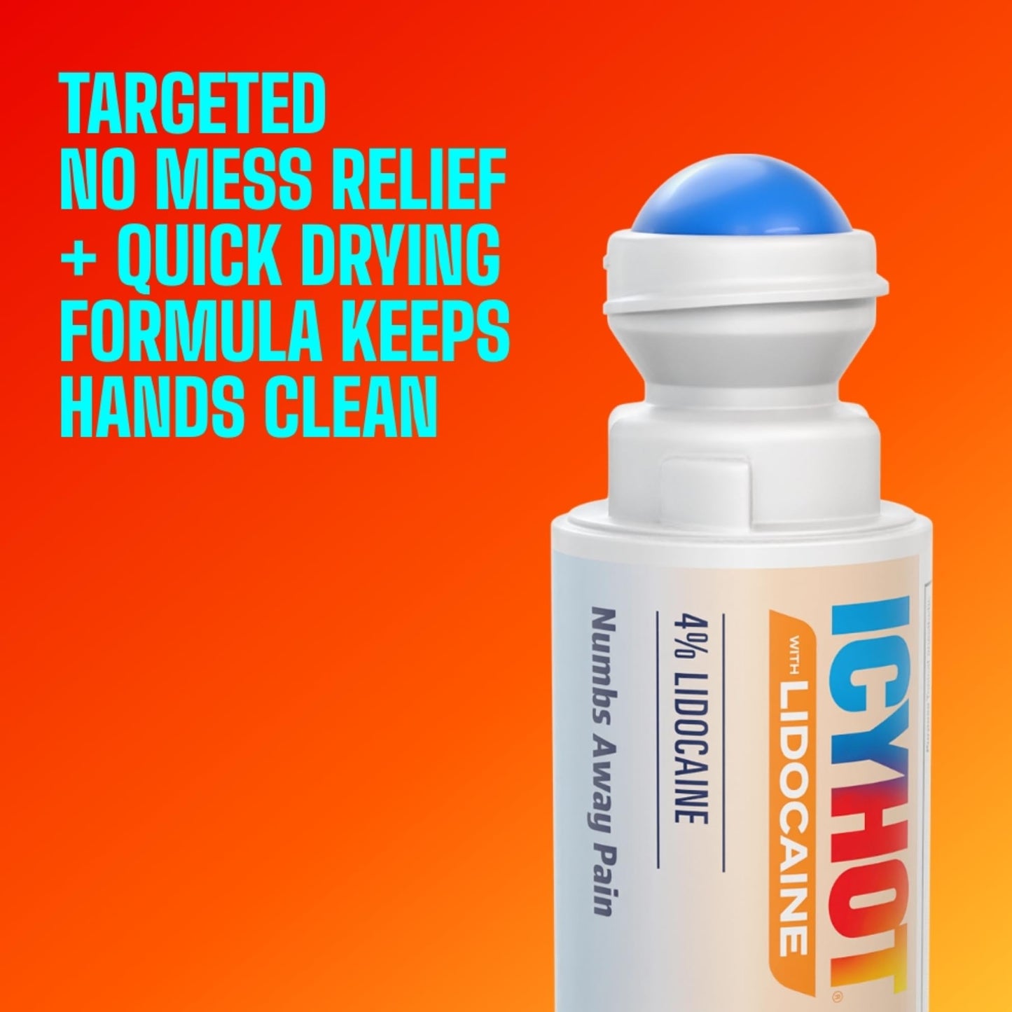Icy Hot Maximum Strength Lidocaine No-Mess Pain Relief Liquid, No-Mess Applicator, 2.5 Ounces