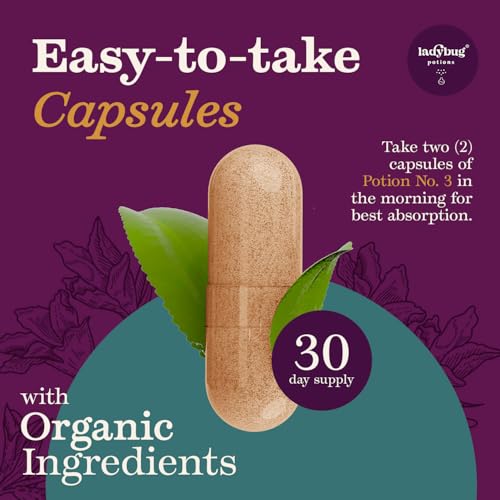 Organic Mood Pills - 60 Capsules Organic Ashwagandha Supplements for Women and Men, Ashwagandha Root Capsules with Cordyceps, Holy Basil & Rhodiola, Reduce Stress, Boosts Mood and Cognitive Function