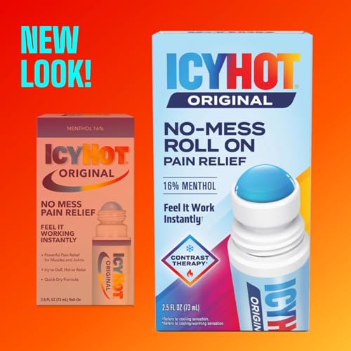 Icy Hot Original Medicated Pain Relief Liquid with No Mess Applicator, 2.5 Fluid Ounces