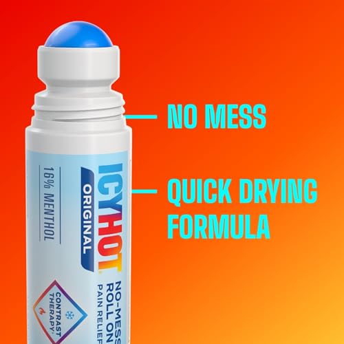 Icy Hot Original Medicated Pain Relief Liquid with No Mess Applicator, 2.5 Fluid Ounces