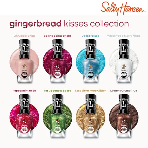 Sally Hansen Miracle Gel™, Holiday Dreams Crumb True, Long Lasting, Gel-Like Formula, No UV Lamp Needed, Brown Glitter Nail Polish