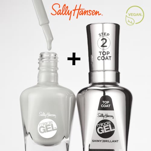 Sally Hansen Miracle Gel™, Greyfitti, Long Lasting, Gel-Like Formula, No UV Lamp Needed, Grey Nail Polish