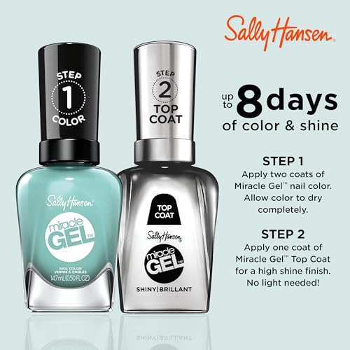 Sally Hansen Miracle Gel™, Mintage, Long Lasting, Gel-Like Formula, No UV Lamp Needed, Green Nail Polish