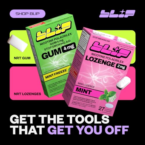 Blip NRT Nicotine Gum - 2mg Mint Freeze Flavor (20 Count) - Help Quit Smoking Aid, Reduce Cravings - Nicotine Replacement Therapy