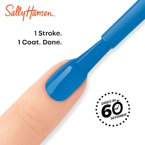Sally Hansen Insta-Dri, Time to Indi-go, Quick Dry, Long Lasting, Opaque, Shiny Blue Nail Polish