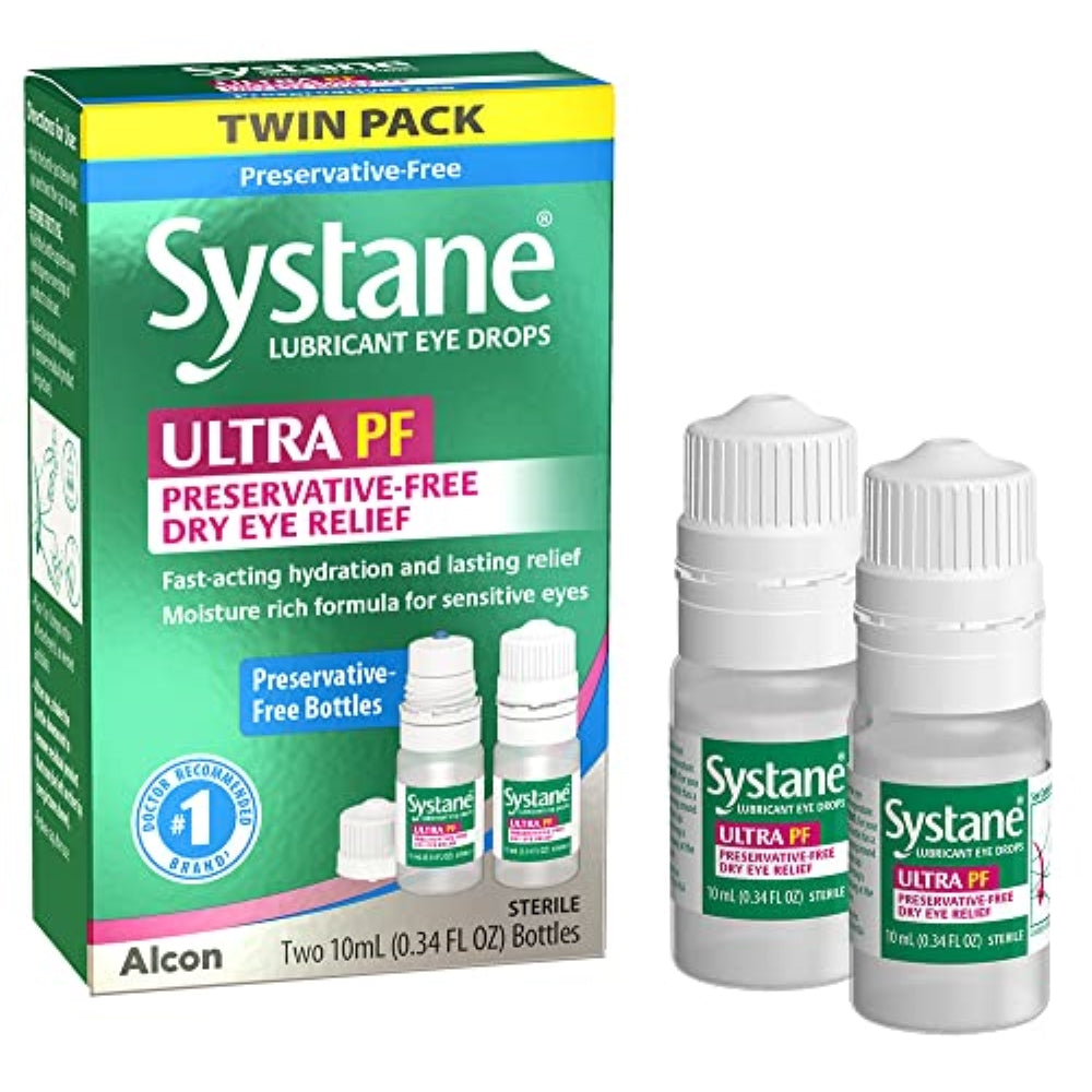 Systane Ultra Multi-Dose Preservative-Free Eye Drops Twin Pack (2x10ml)