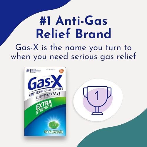 Gas-X Extra Strength Gas Relief Softgels with Simethicone 125 mg - 10 Count
