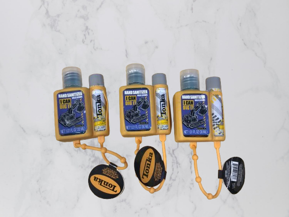 2~ Tonka Trucks Mixed Set Of Lip Balm w/ Hand Sanitizer
