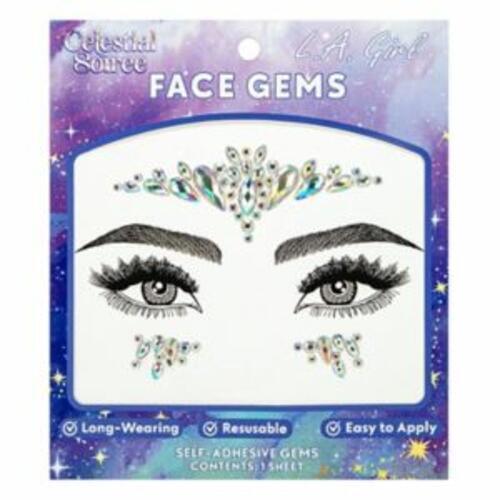 L.A GIRL Face Reusable Gems, Perfect for Halloween, Parties, Easy to Apply