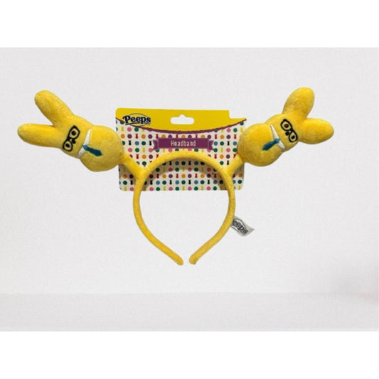 Peeps Plush Bunny Headband Yellow, 9.5 in x 11 in