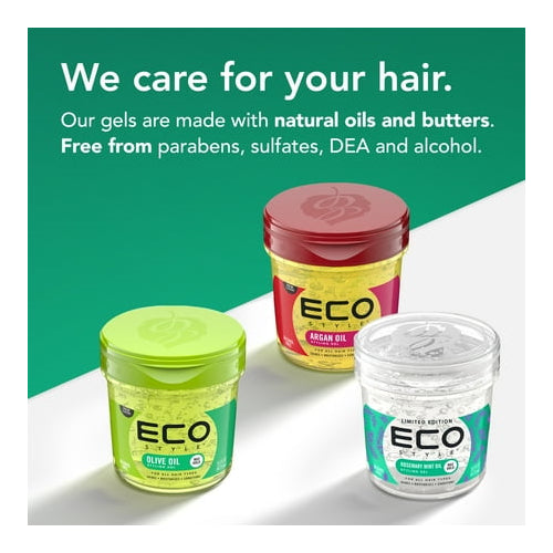 Eco Style Rosemary Mint Oil Gel16oz, Softens, Shine Enhancing, Unisex