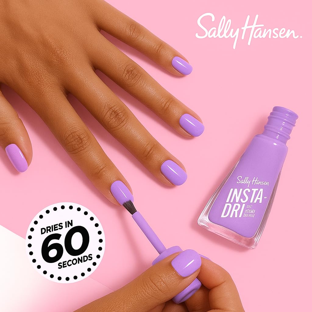 Sally Hansen Insta-Dri, Lavish Lilac, Quick Dry, Long Lasting, Opaque, Creme Purple Nail Polish