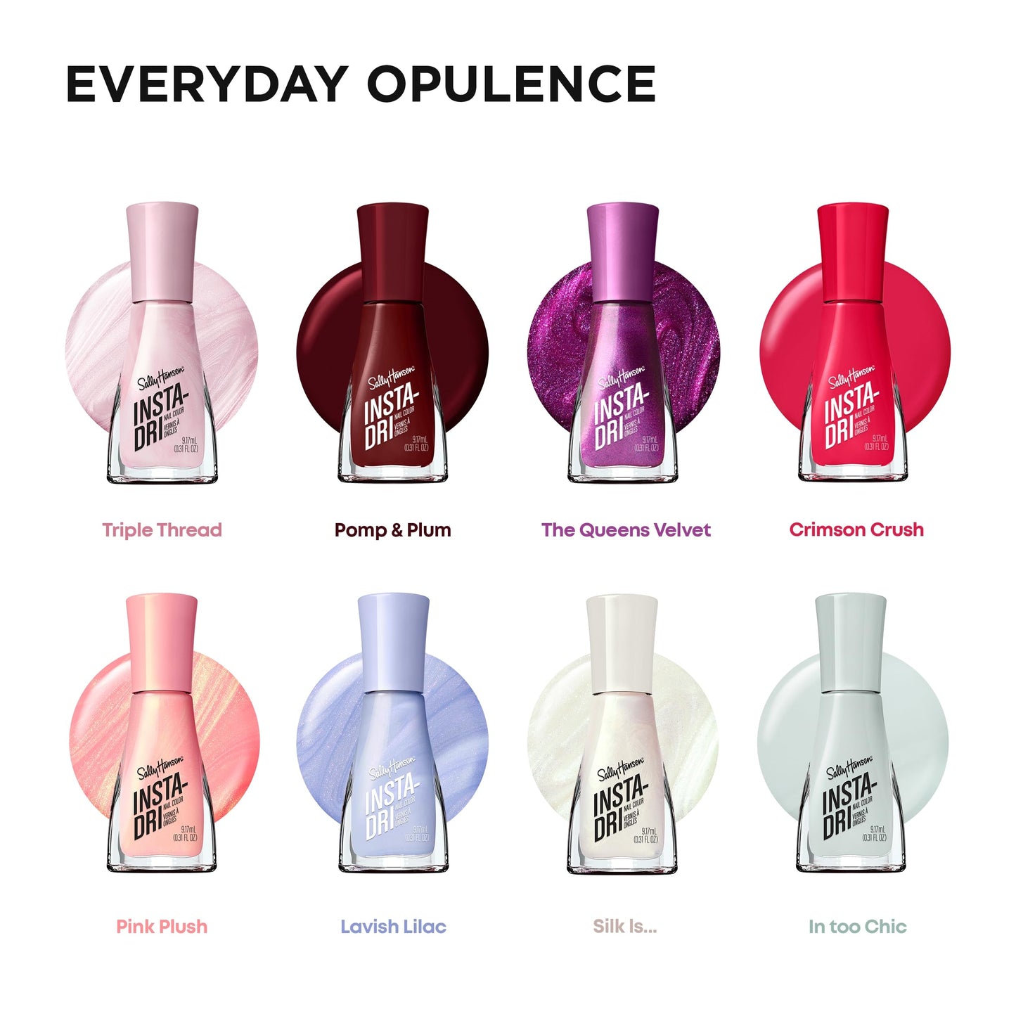 Sally Hansen Insta-Dri, Lavish Lilac, Quick Dry, Long Lasting, Opaque, Creme Purple Nail Polish