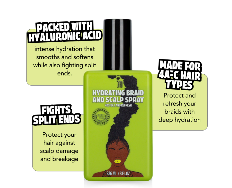 Kit Pardon My Fro Moisturizing Hair Milk  12 Fl oz and Braid & Scalp Hydrating Spray 8 Fl oz