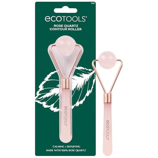 EcoTools Rose Quartz Contour Roller Calming & Depuffing Facial Roller