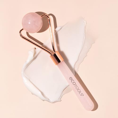 EcoTools Rose Quartz Contour Roller Calming & Depuffing Facial Roller