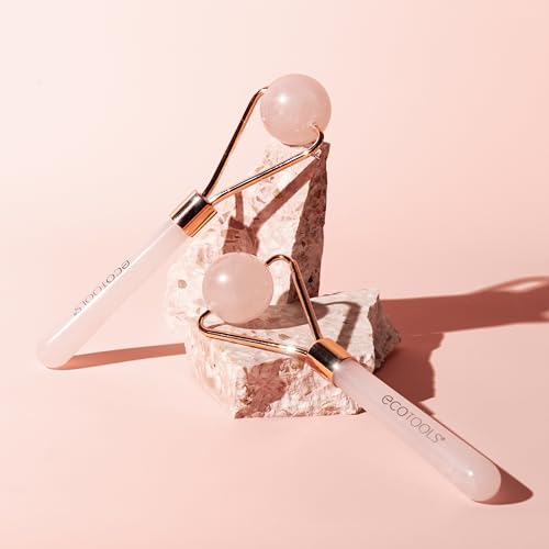 EcoTools Rose Quartz Contour Roller Calming & Depuffing Facial Roller