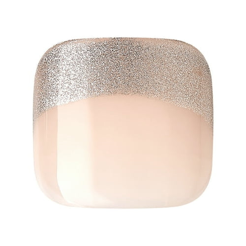 KISS imPRESS Square Press-On Toenails, Neutral, 24 Pieces