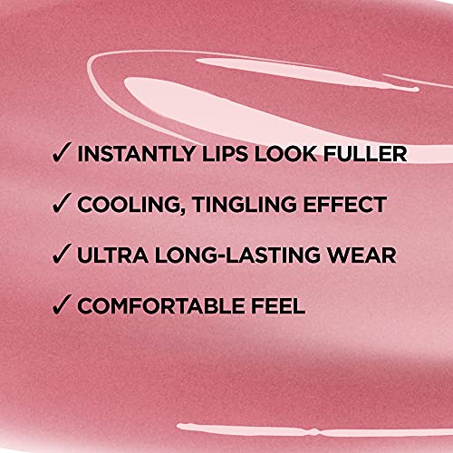 L'Oreal Paris Infallible Pro Gloss Plump Lip Gloss with Hyaluronic Acid, Long Lasting Plumping Shine, Lips Look Instantly Fuller and More Plump, Blossom, 0.21 fl. oz.