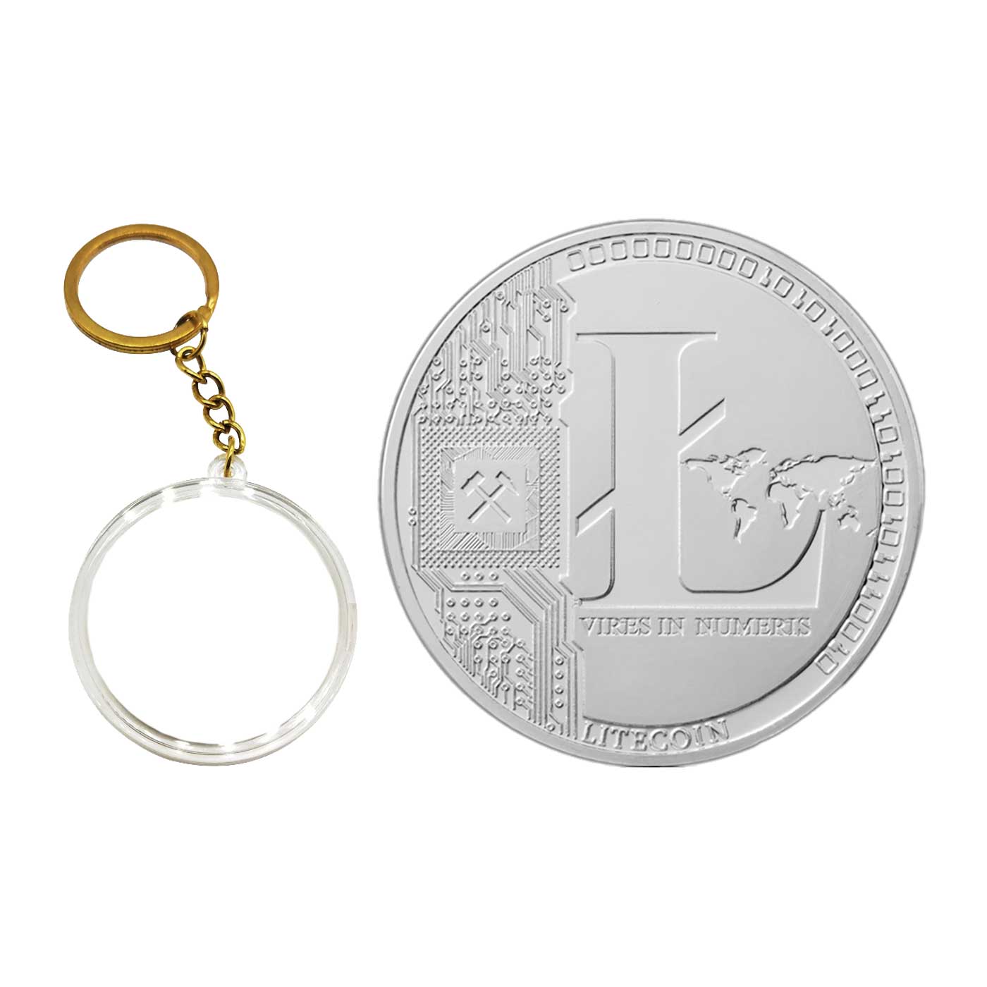Cryptocurrency Collectors Edition 40mm Crypto Coin Keychain Capsule Set Bitcoin