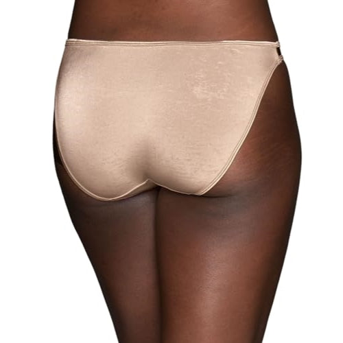 Vanity Fair Women's Illumination String Bikini Panties, Silky Stretch & Satin Trim, Rose Beige, 6