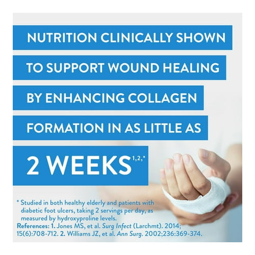 Juven Therapeutic Nutrition Drink Mix Powder for Wound Healing Support, Includes Collagen Protein, Fruit Punch, 8 Count