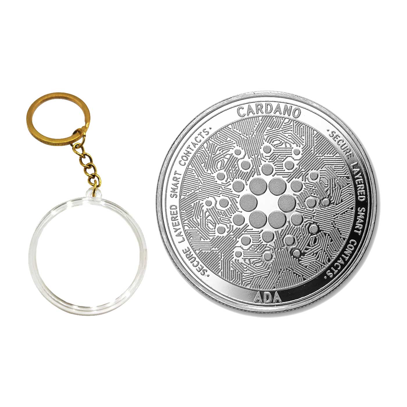 Cryptocurrency Collectors Edition 40mm Crypto Coin Keychain Capsule Set Bitcoin